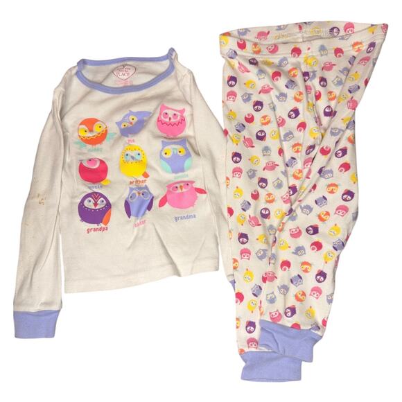 The Children’s Place Toddler Girls 2T Pajama Set Bundle Owls & Poodles - Picture 3 of 7